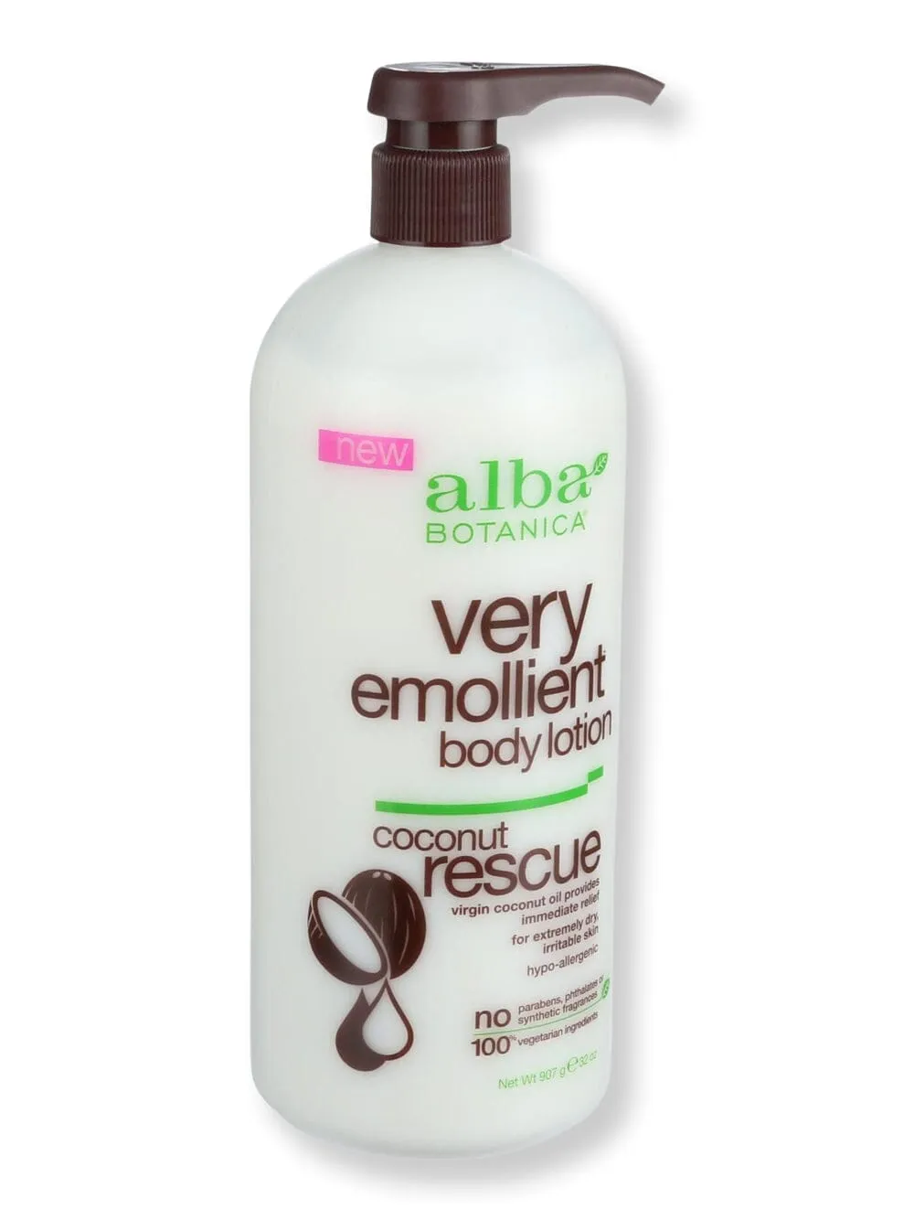 Alba Botanica Very Emollient Lotion Coconut Rescue 32 oz