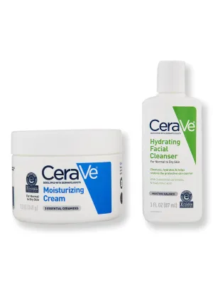 CeraVe Moisturizing Cream 12 oz & Hydrating Cleanser 3 oz