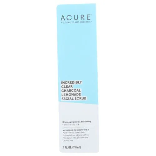 Clear Charcoal Lemonade Facial Scrub 4 Oz By Acure