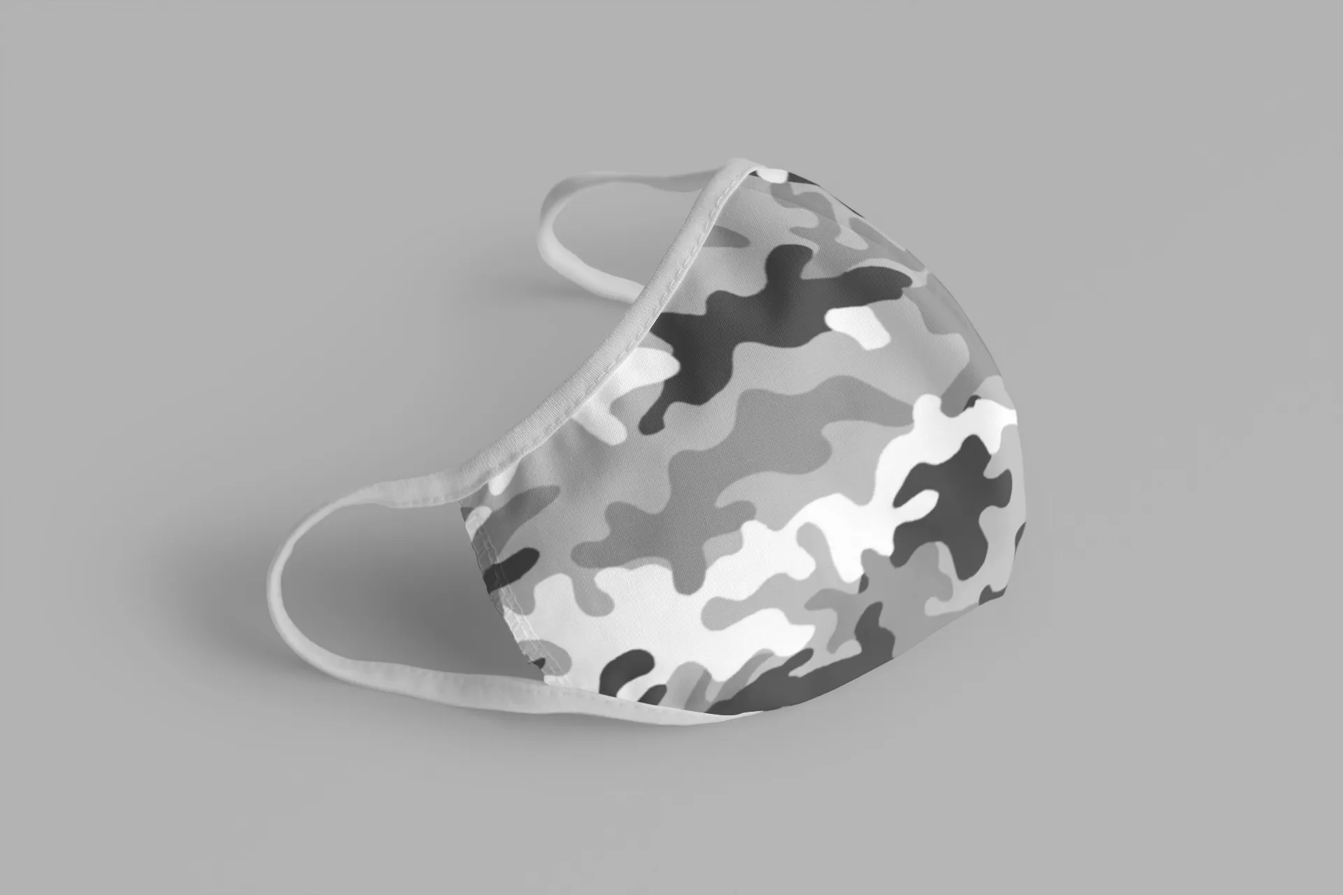 Grey Camouflage : Printed Tetra Shield Protection Mask ( PACK OF 3 )