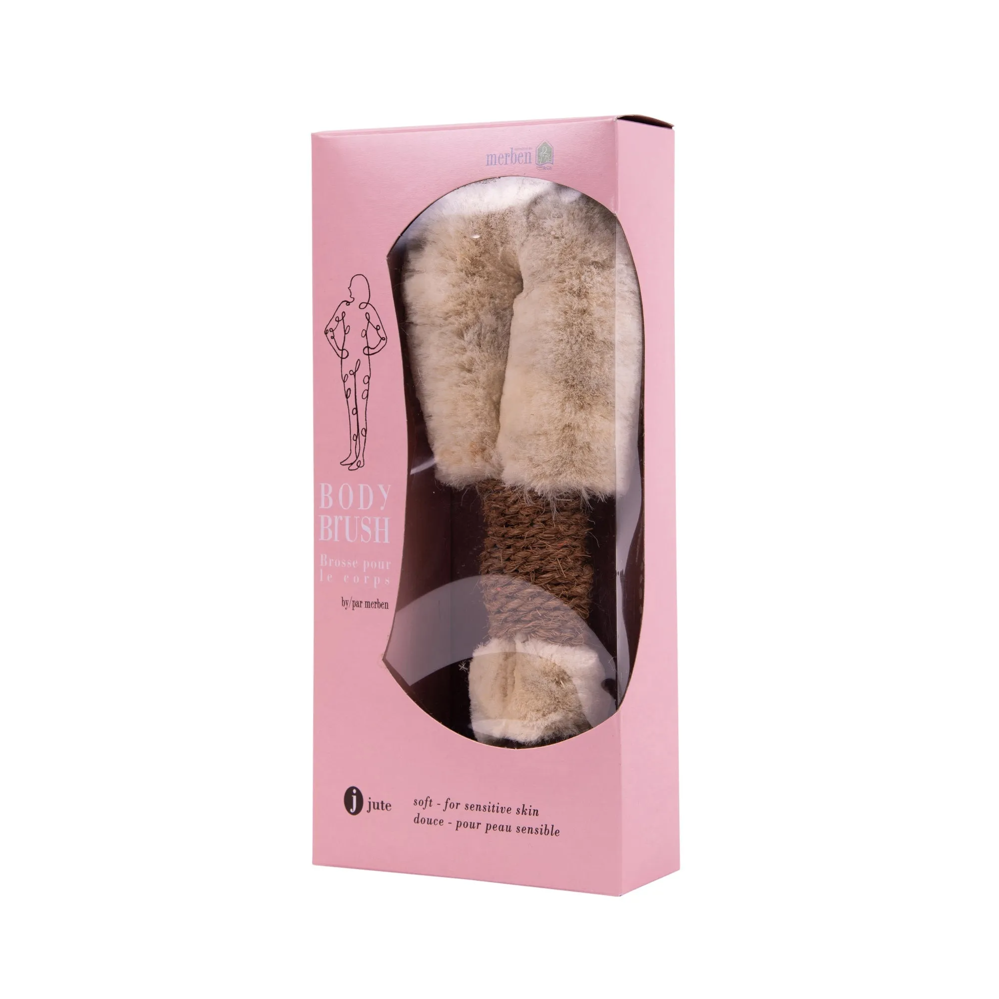 Jute Body Brush with Brown Handle (Soft)