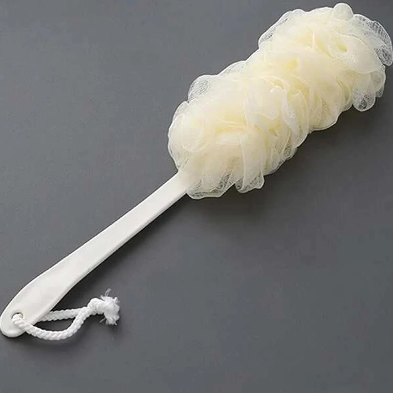 Loofah Back Scrubber for Shower, Long Handle Bath Sponge Shower Brush, Soft Nylon Mesh Back Cleaner Washer, Body Bath Brush for Women and Men, Bathroom Shower Accessories