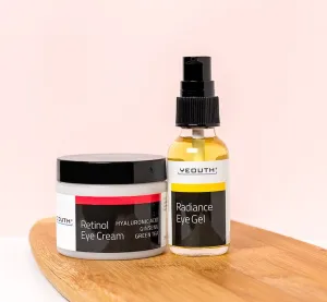 Multi-Action Eye Care: Radiance Eye Gel 1 oz & Retinol Eye Cream 1 oz