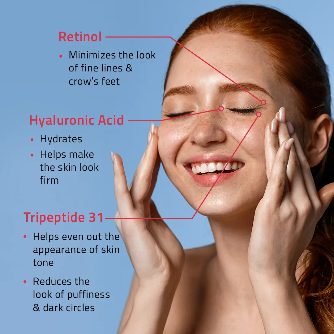 Multi-Action Eye Care: Radiance Eye Gel 1 oz & Retinol Eye Cream 1 oz