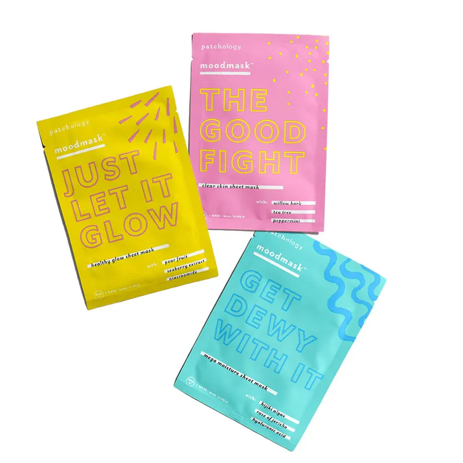 Patchology All The Feels MoodMask Kit - Set of 3 Assorted Face Sheet Masks