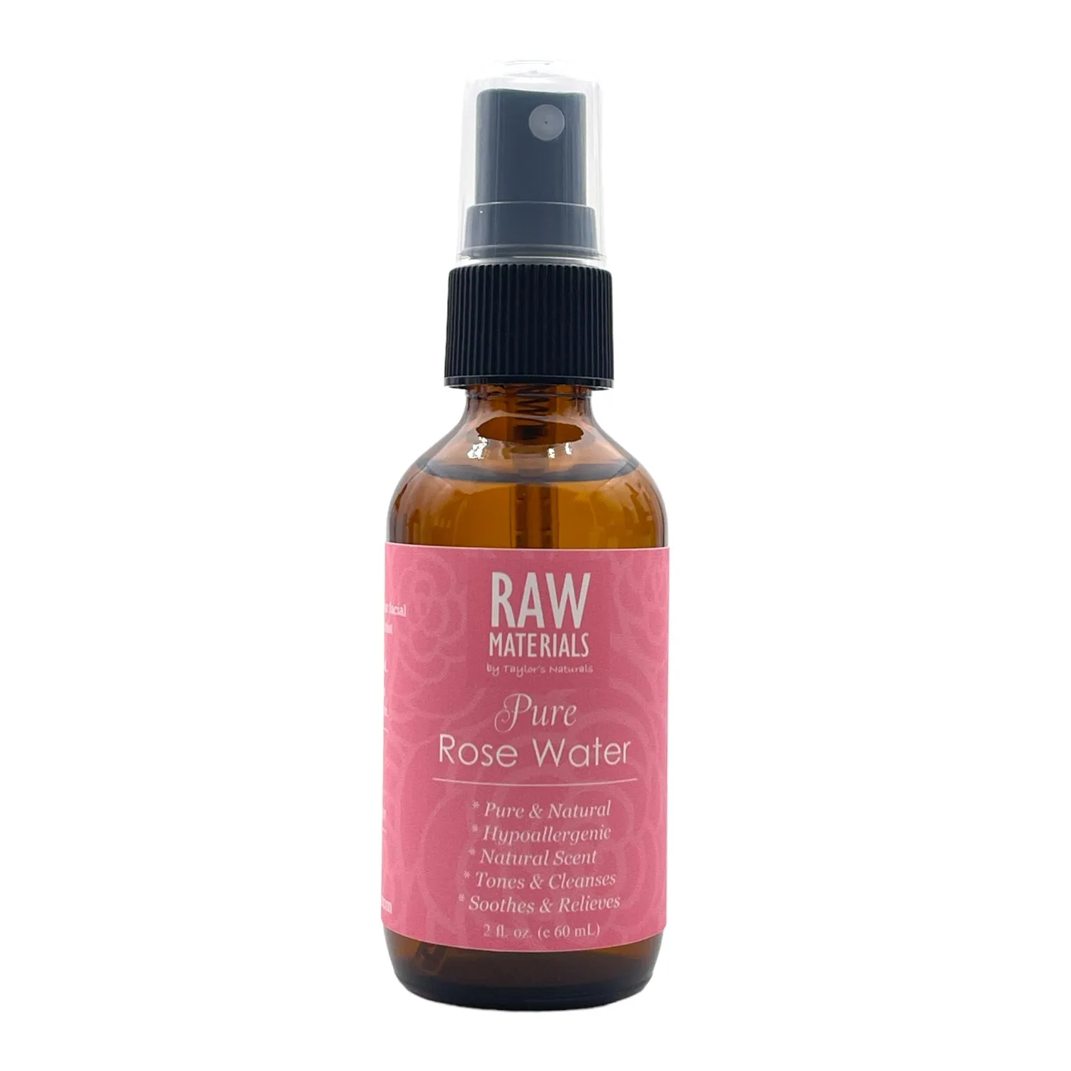 RAW Materials - ORGANIC Rose Water - 100% Pure - Toning Soothing Cleansing (2oz, 4oz, 8oz, or 16oz)