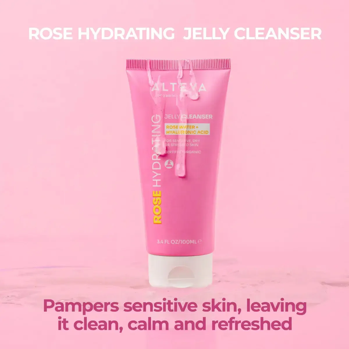 Rose Hydrating Jelly Cleanser with Rose Water and Hyaluronic Acid