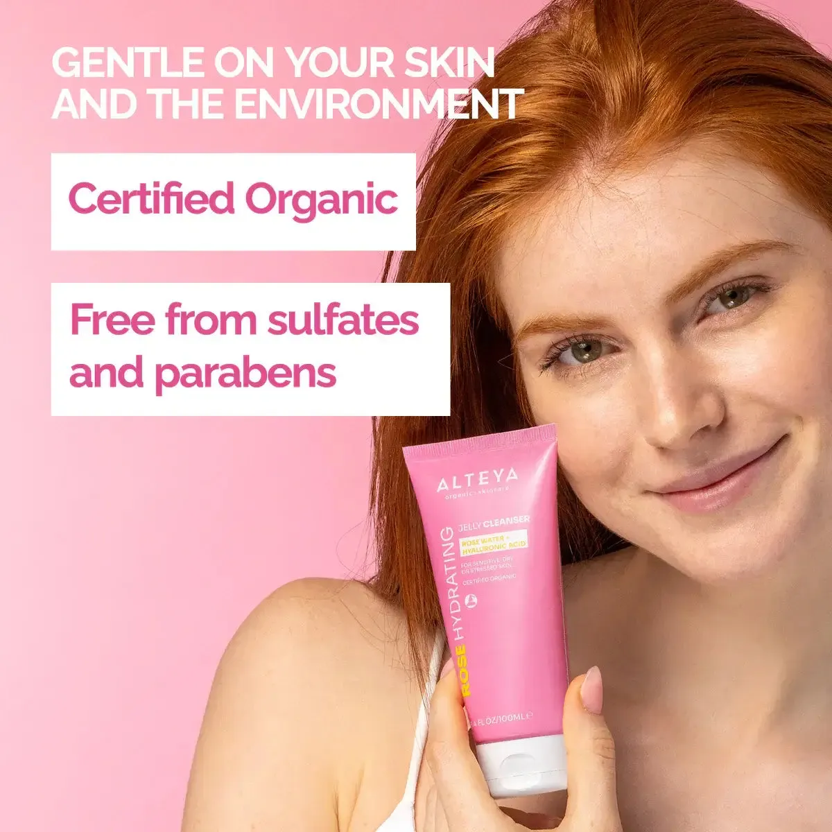 Rose Hydrating Jelly Cleanser with Rose Water and Hyaluronic Acid