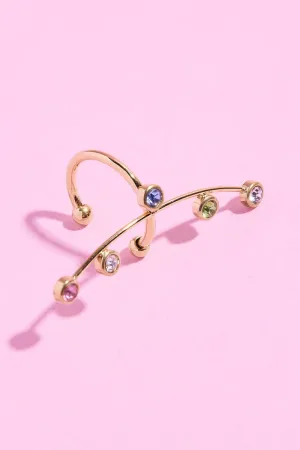 Small Rainbow Ear Cuff
