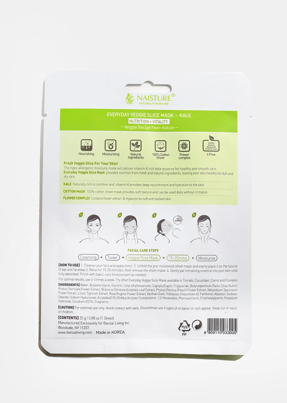 Veggie Sheet Mask - Kale