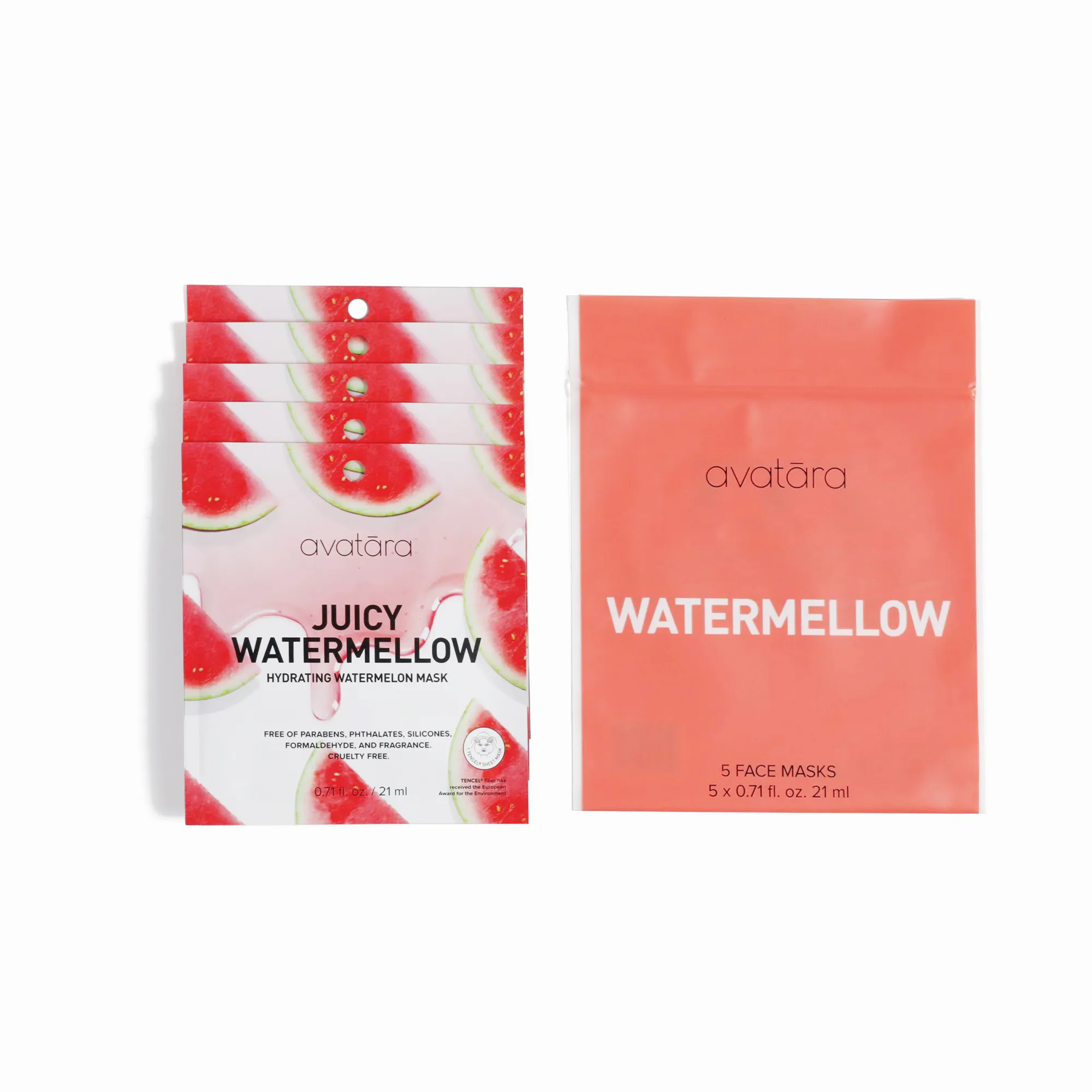 Watermellon Hydrating Face Mask - 5 Pack
